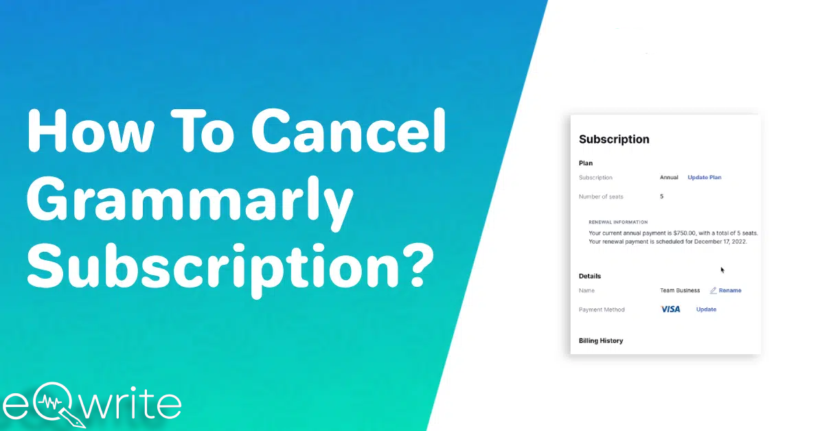 how to cancel grammarly subscription