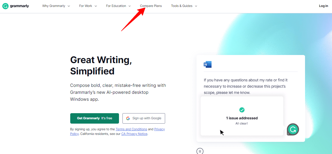 Grammarly official website